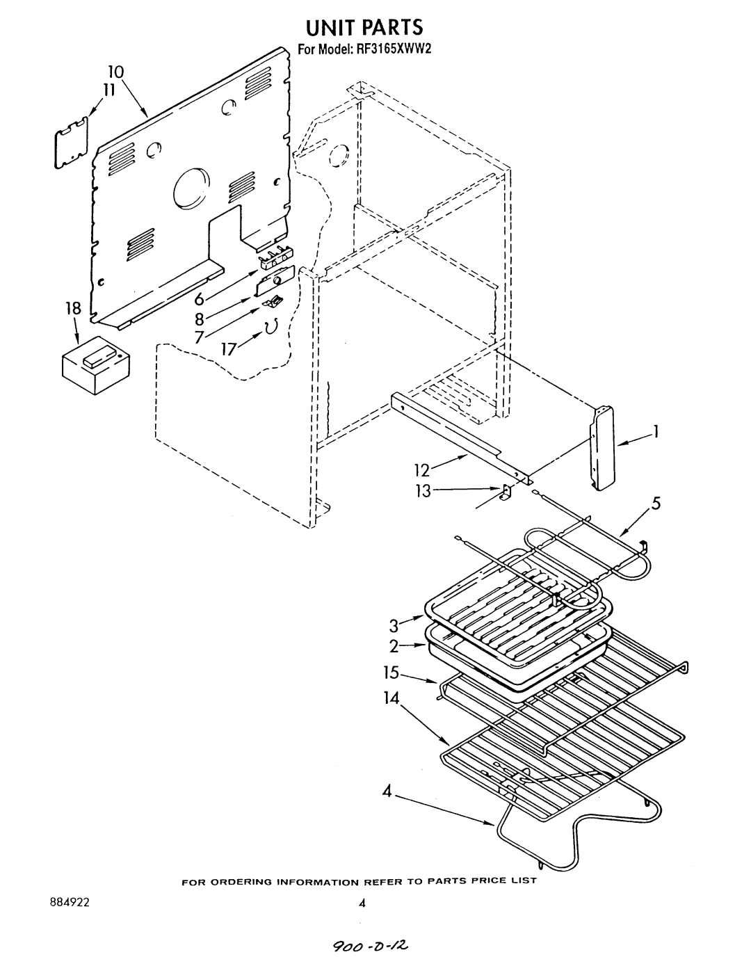 Whirlpool RF3165XWW2 manual 