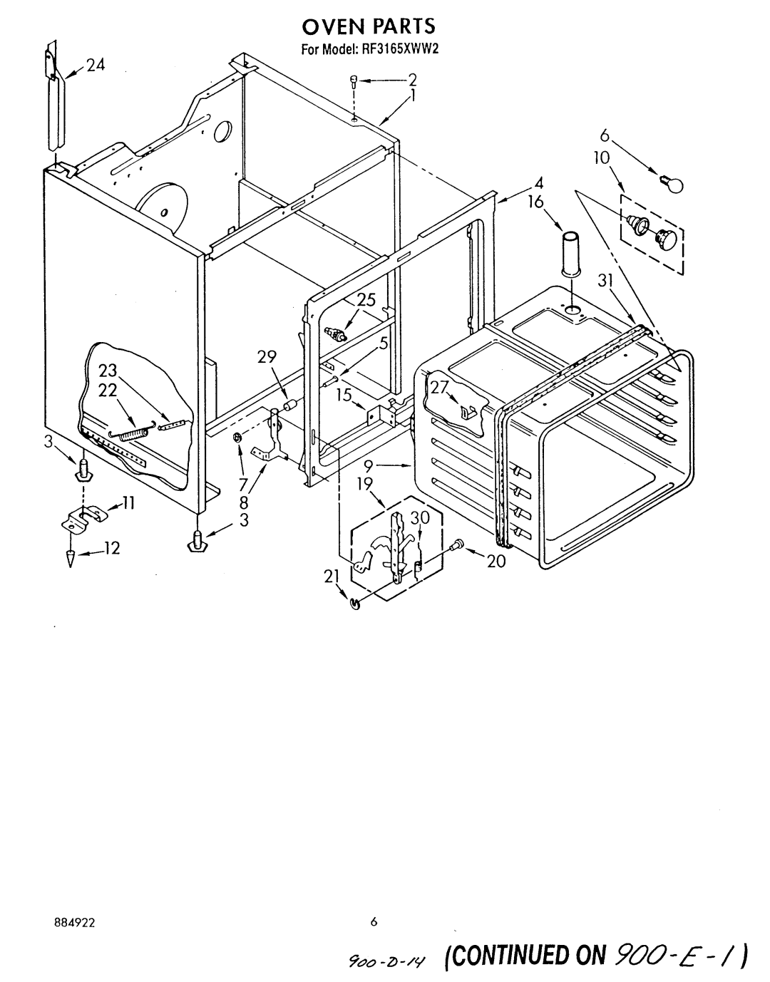 Whirlpool RF3165XWW2 manual 