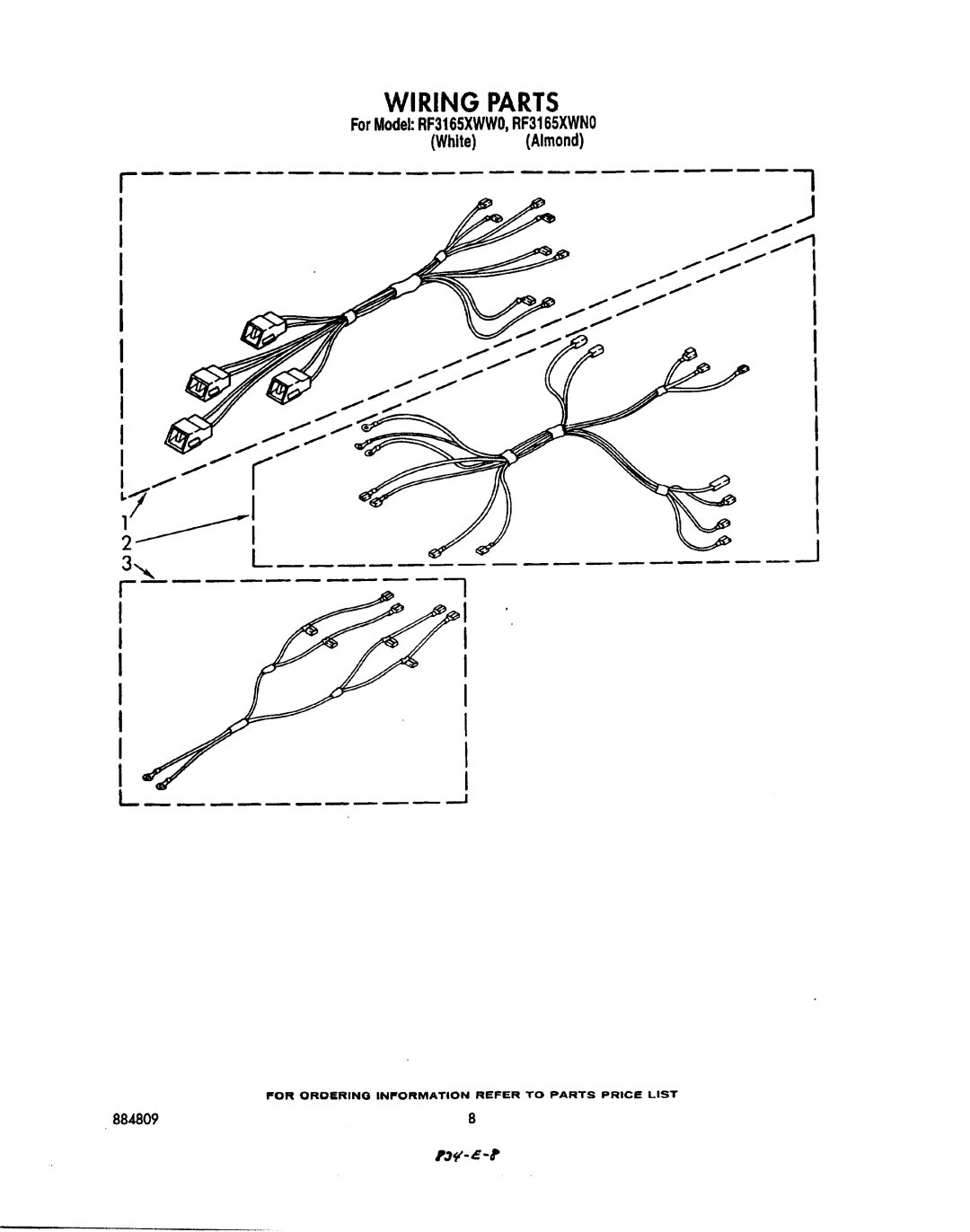 Whirlpool RF3165XWWO manual 