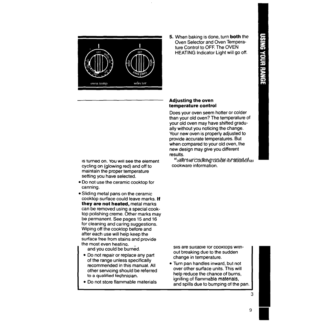 Whirlpool RF316Pxx manual Tighten the locking screws and replace the control knob 