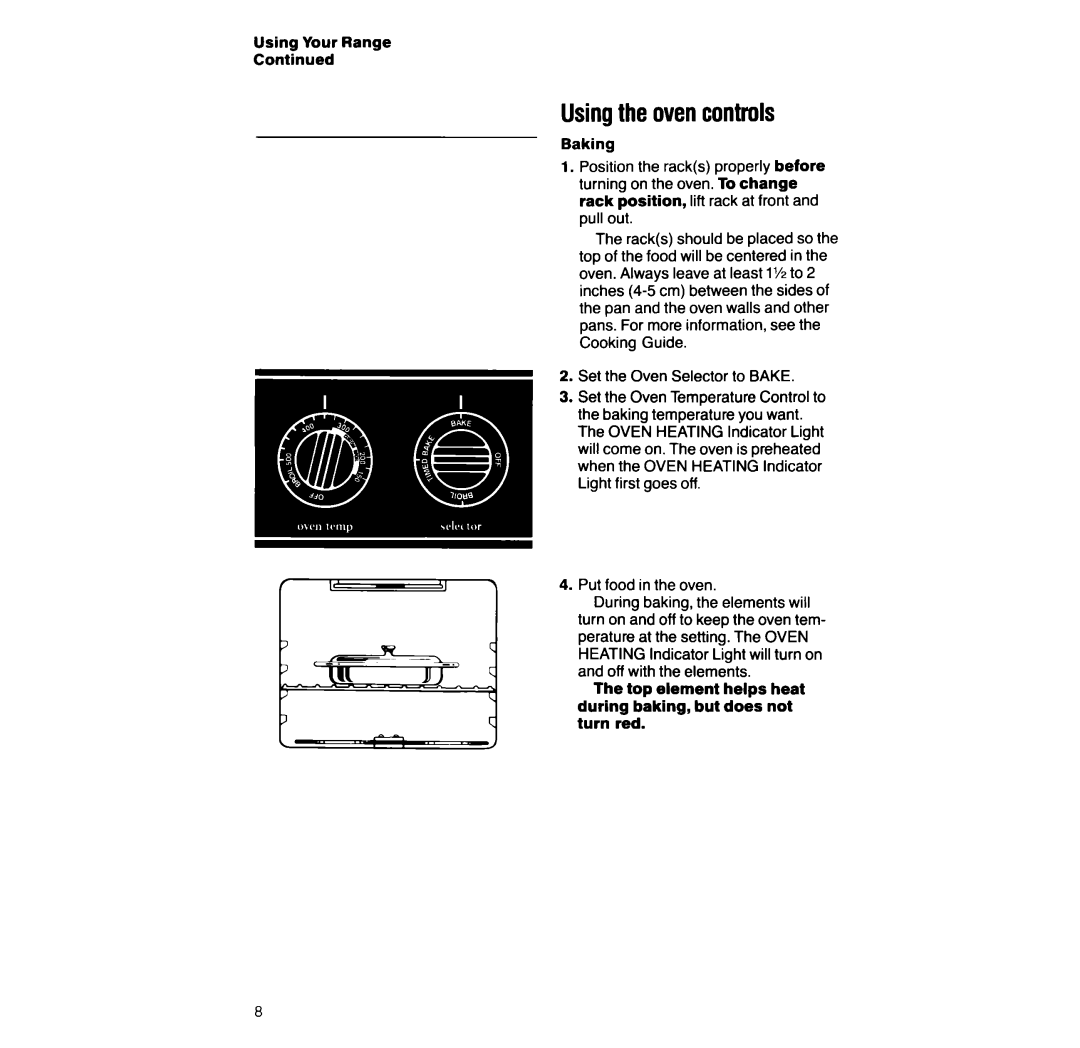 Whirlpool RF316Pxx manual Usingthe ovencontrols 