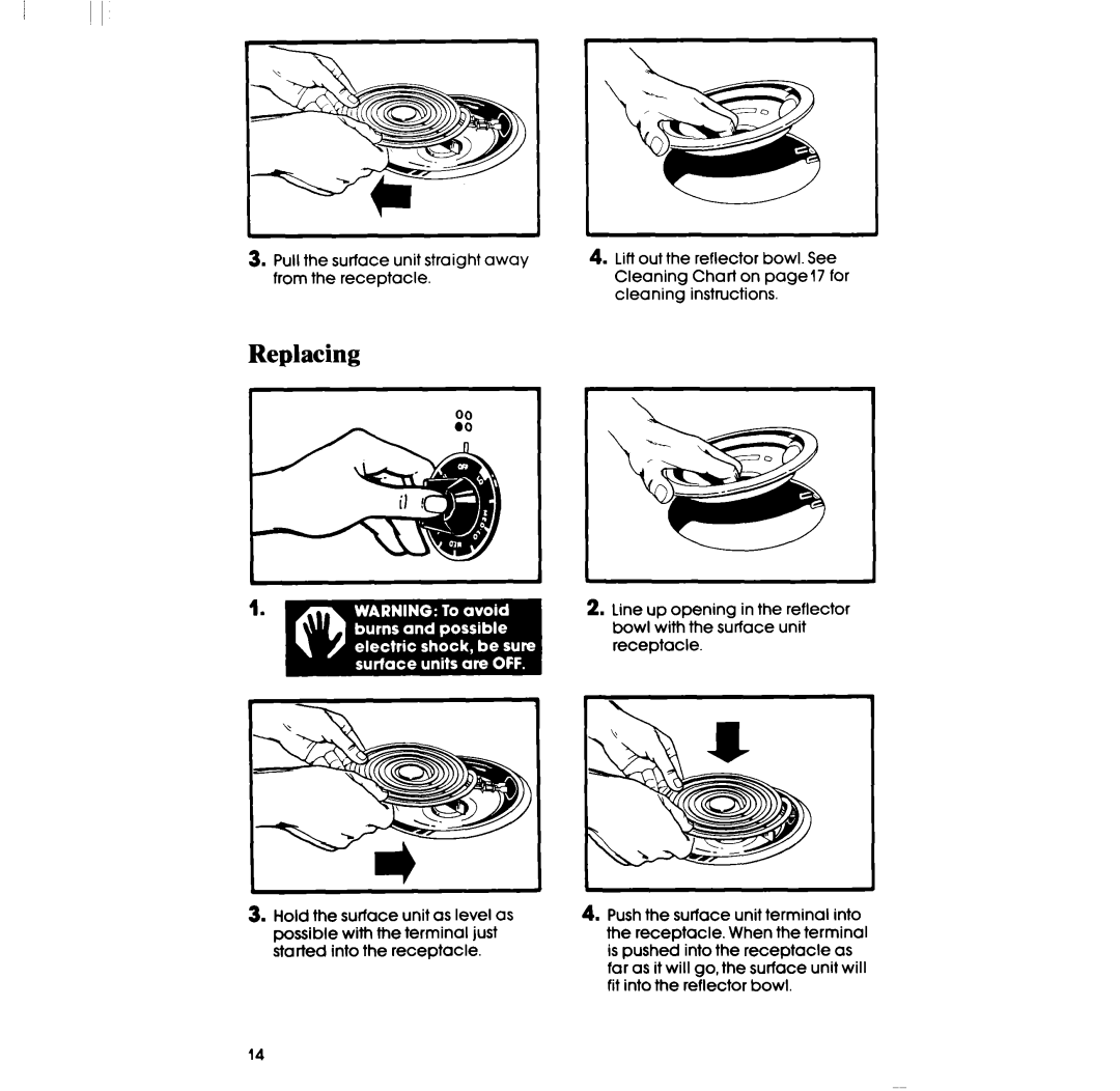 Whirlpool RF310PXP, RF31OOXP, RF313PXPT manual Replacing 