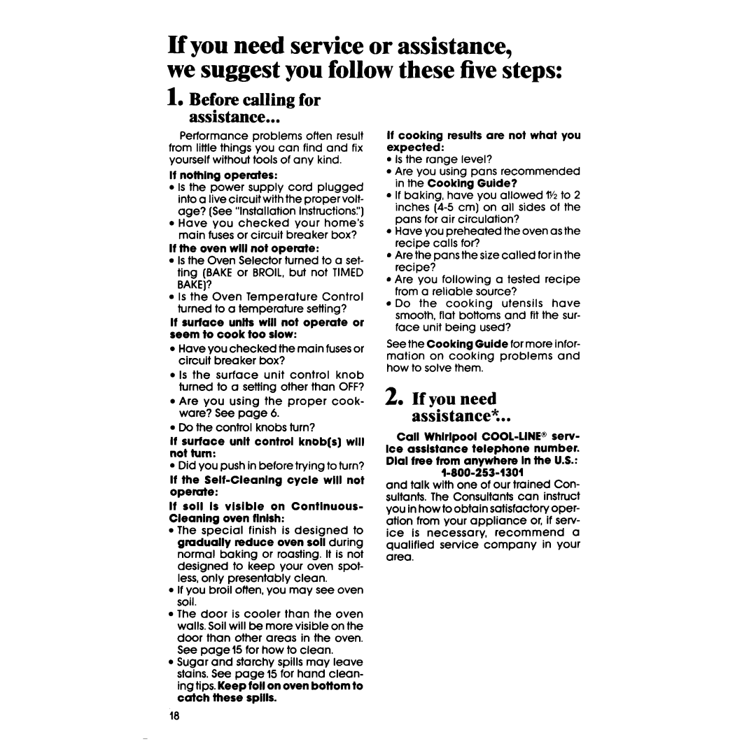 Whirlpool RF327PXP manual Before calling for Assistance, If YOU need as&stance% 