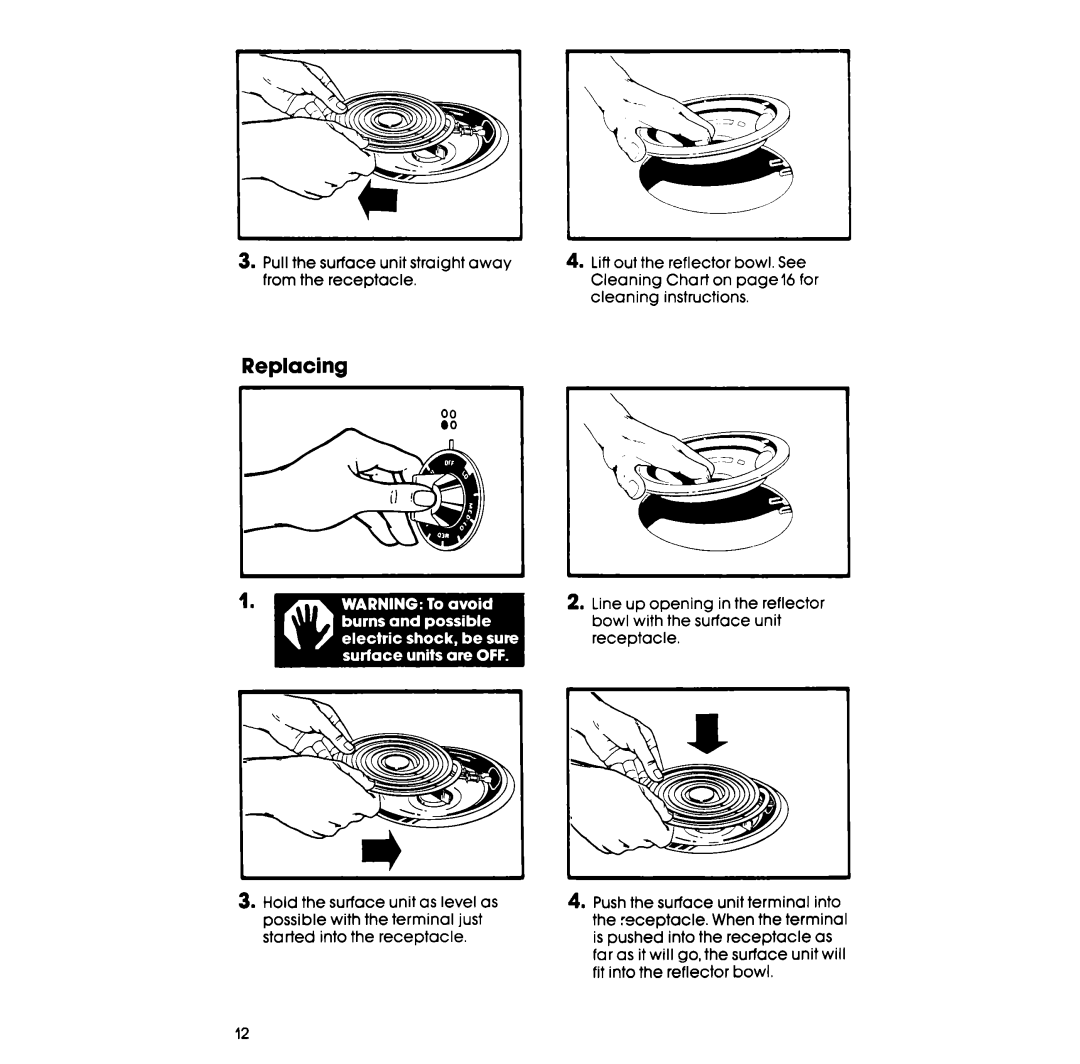 Whirlpool RF332BXP manual Replacing 