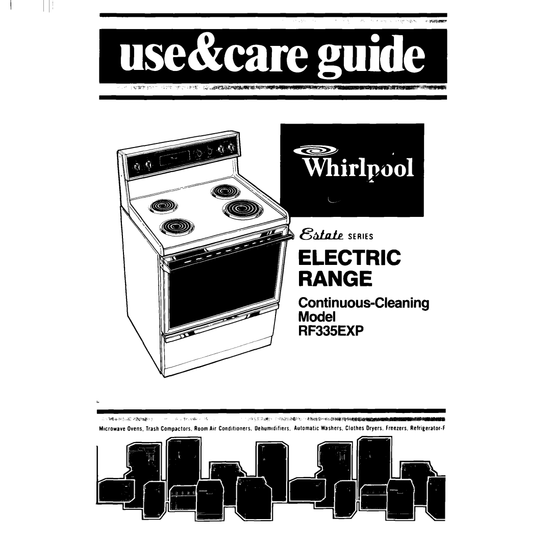 Whirlpool RF335EXP manual Continuous~~~-Cleaning~~~ Model 