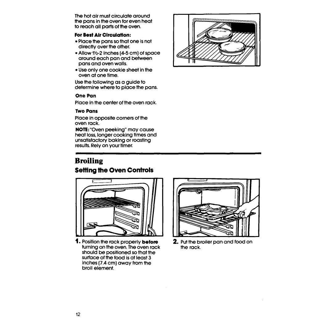 Whirlpool RF33OOXV manual Broiling 