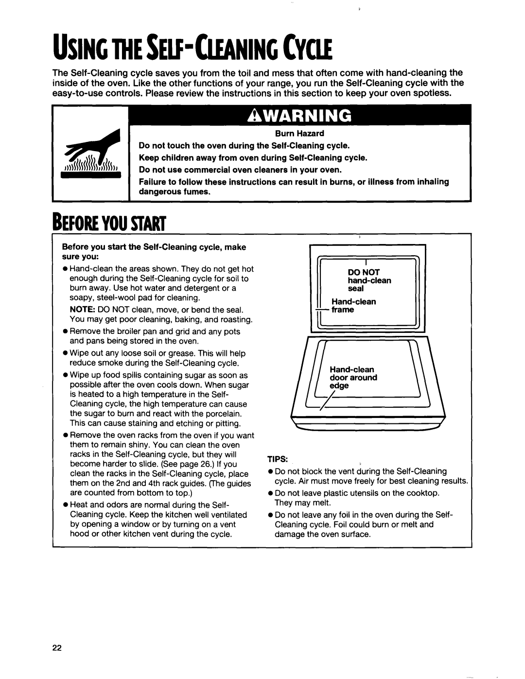 Whirlpool RF35OOXE, RF350BXE, RF354BXE manual Beforeyoustan, Tips 