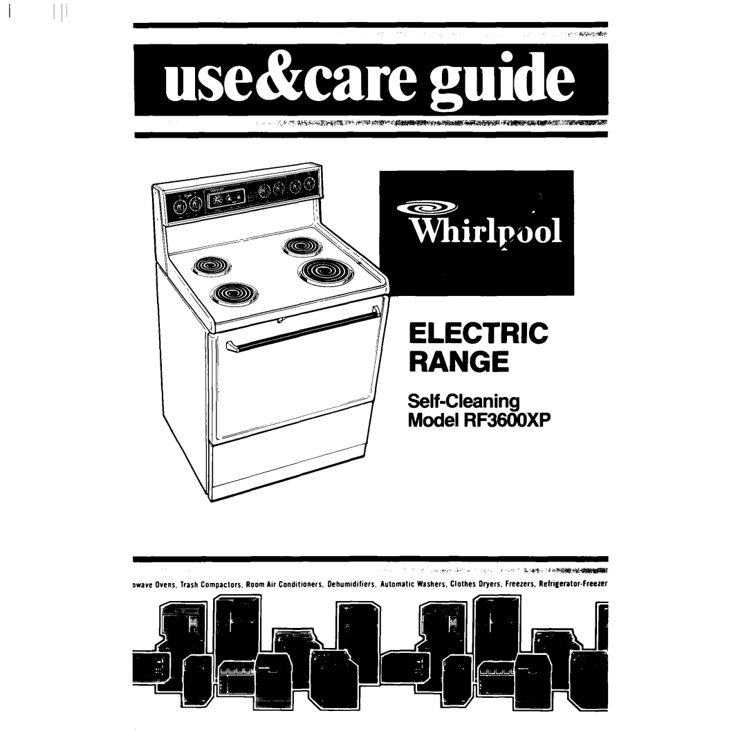 Whirlpool RF3600XP manual 