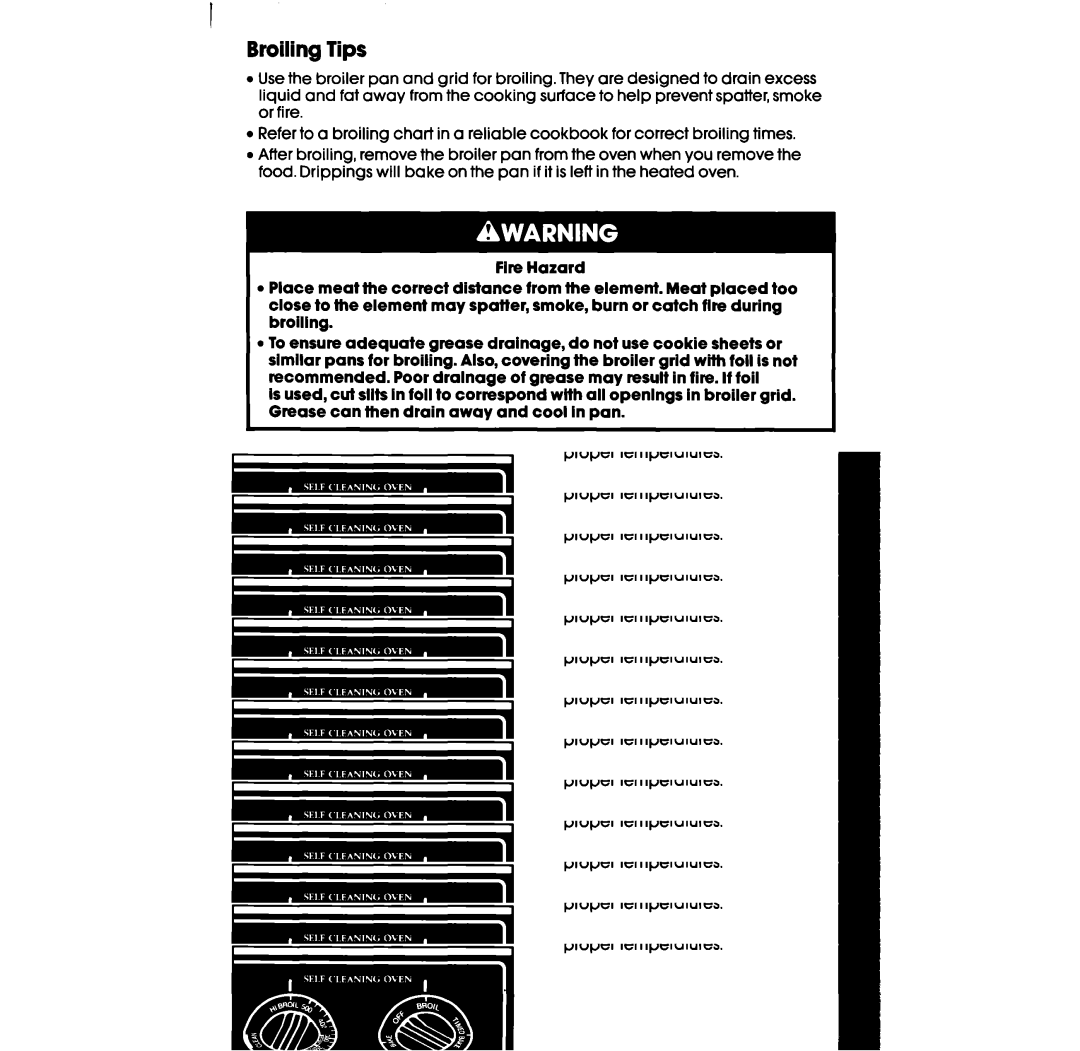 Whirlpool RF360BX manual Broiling Tips 