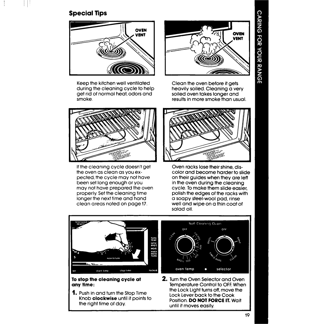 Whirlpool RF360EXP manual Special Tops 