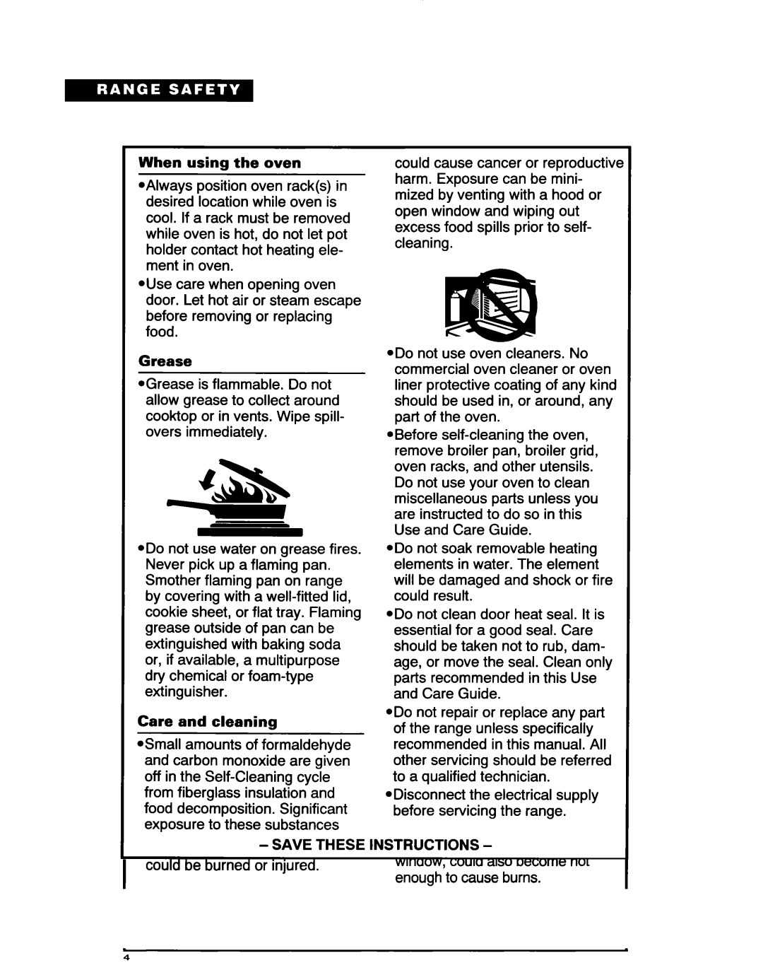 Whirlpool RF363PXD, RF361 BXD warranty Instructions 