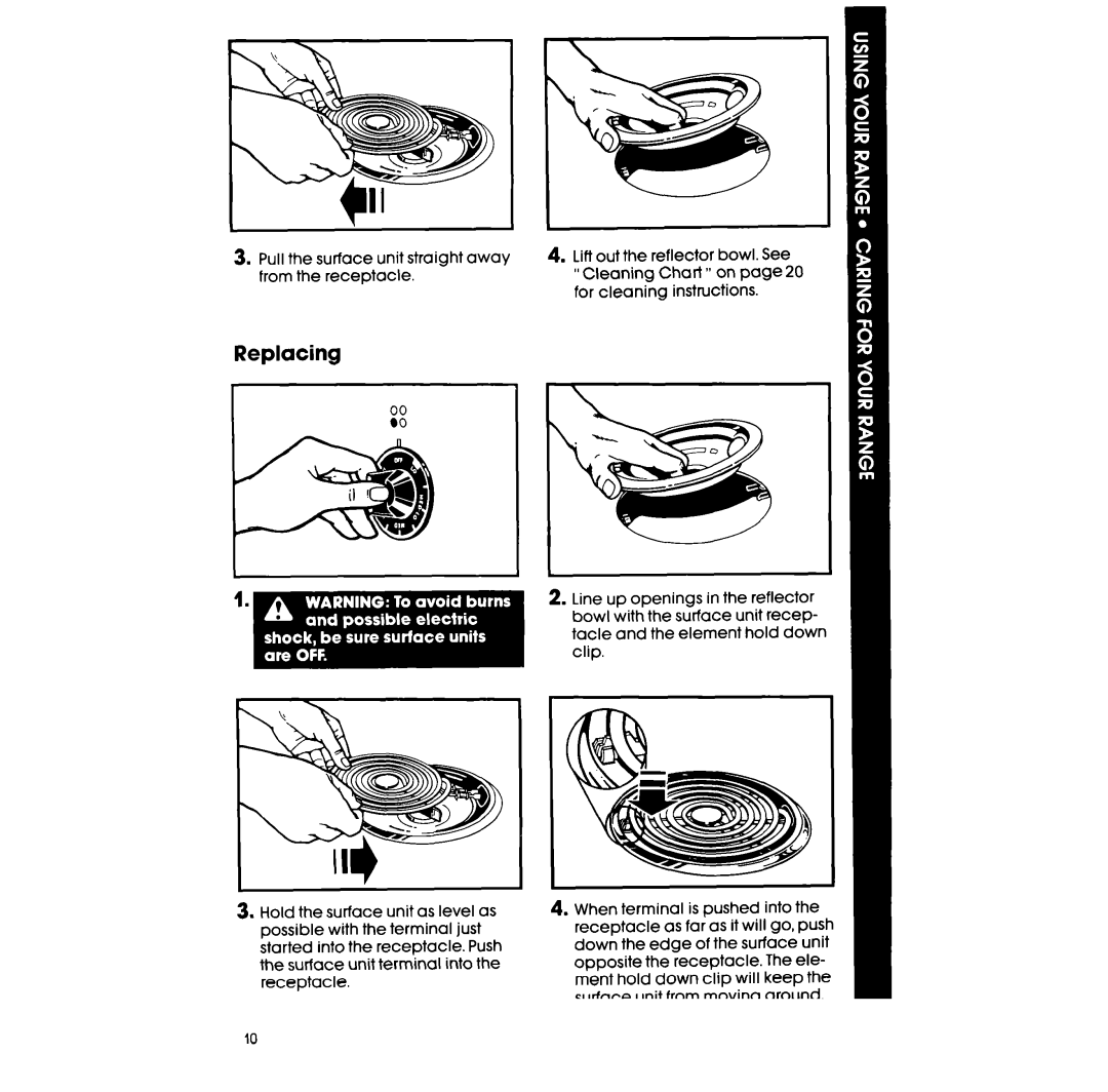 Whirlpool RF363PXVT manual Replacing 