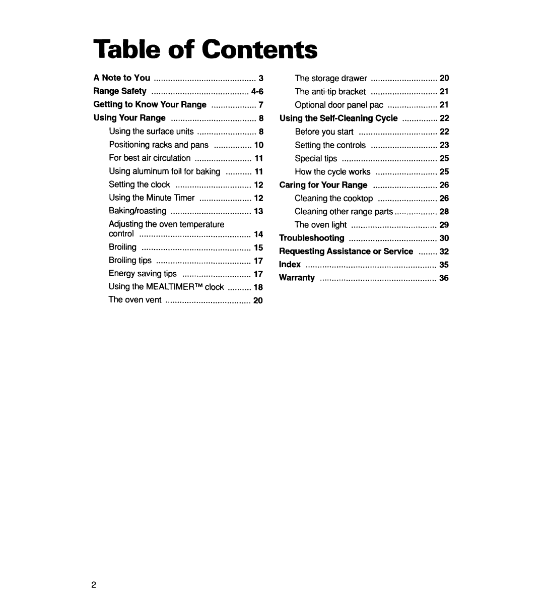 Whirlpool RF364PXD manual Contents 