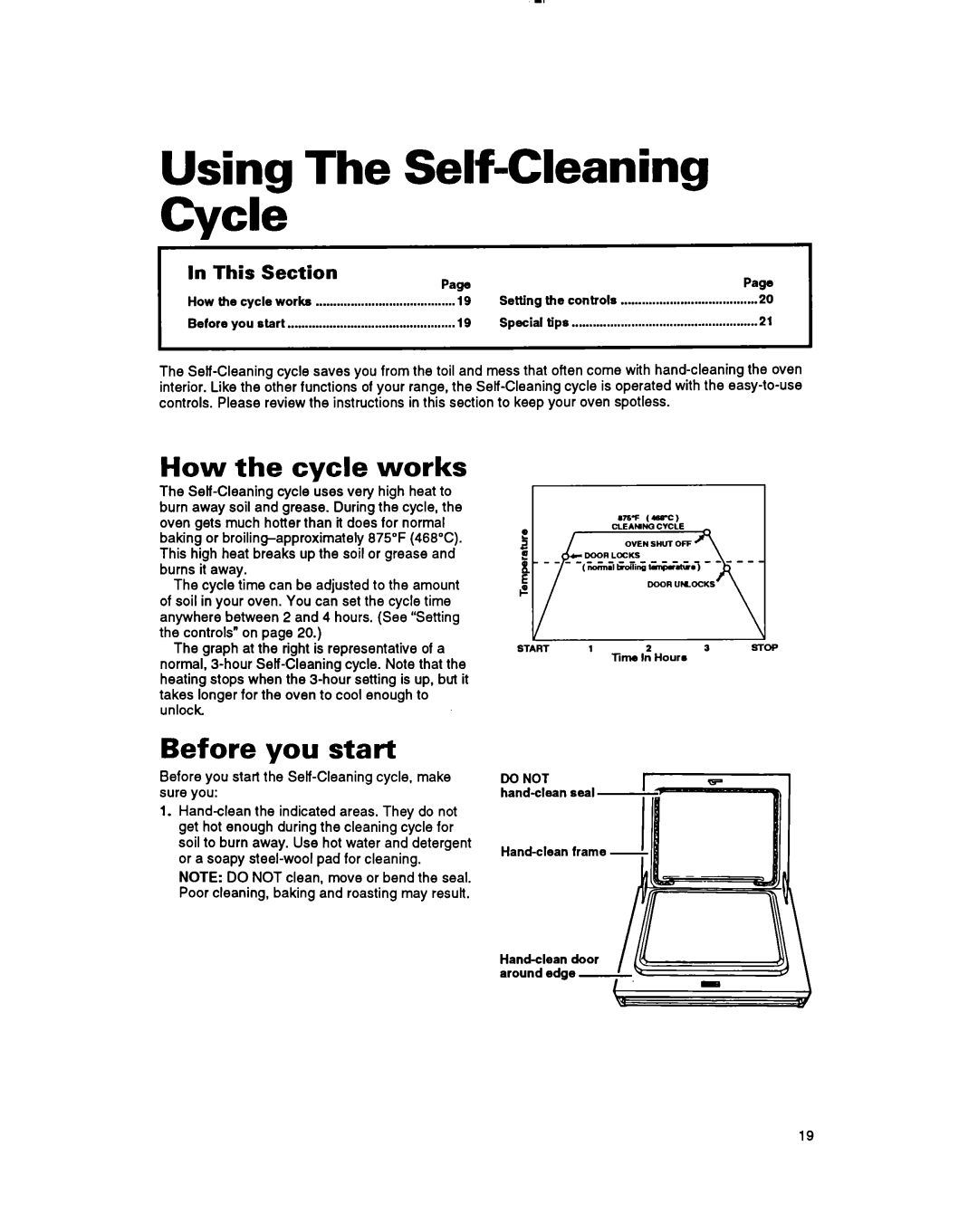 Whirlpool RF365BXY important safety instructions How the cycle works, Before you start, This Section Pa*Page 