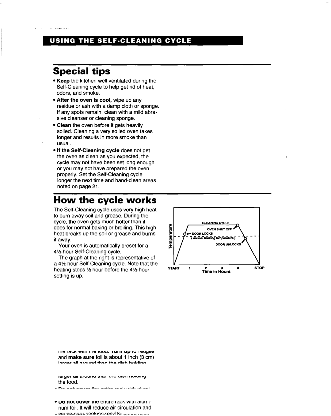 Whirlpool RF3661XD warranty Special tips, How the cycle works 