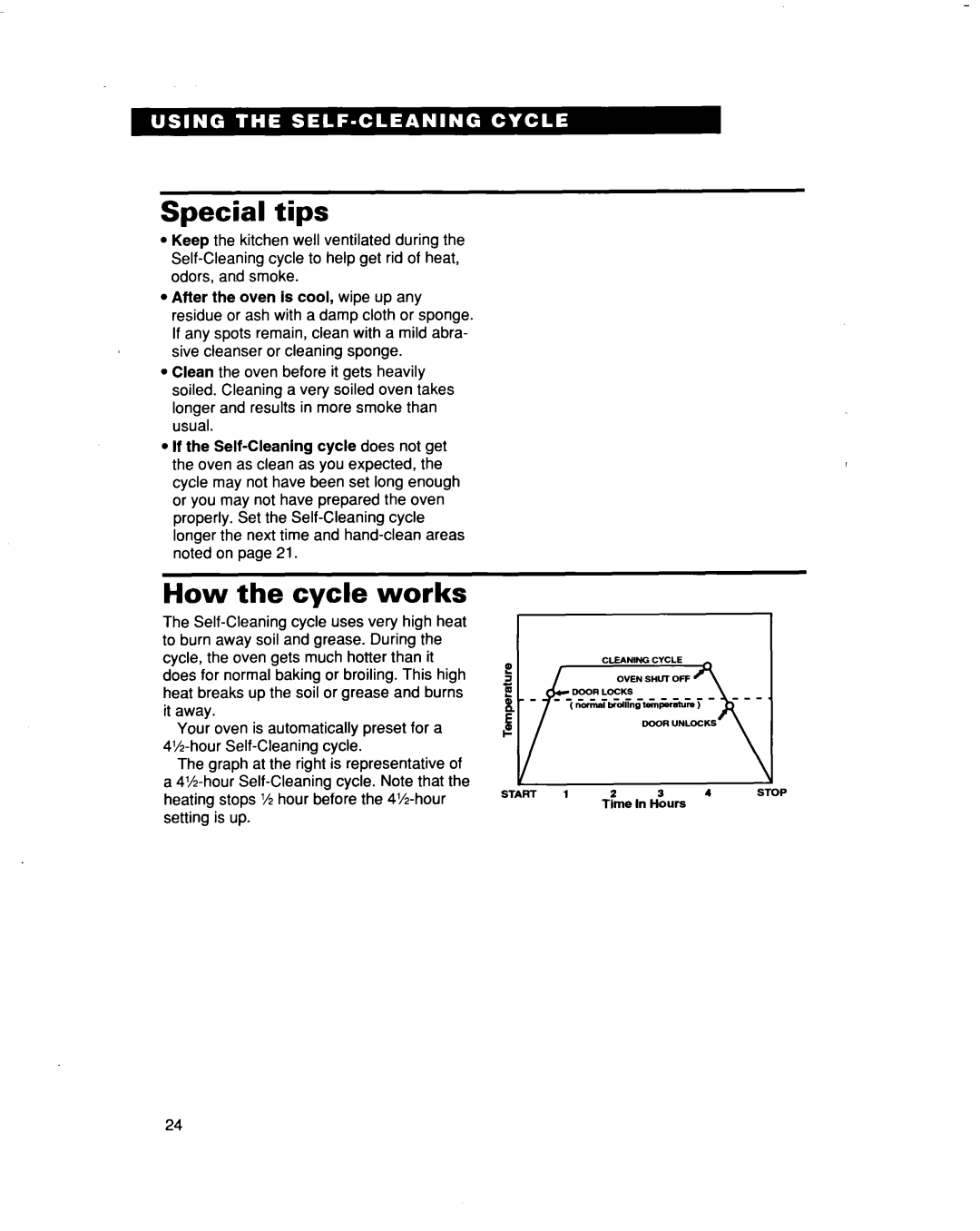 Whirlpool RF3663XD manual Special tips, How the cycle works 