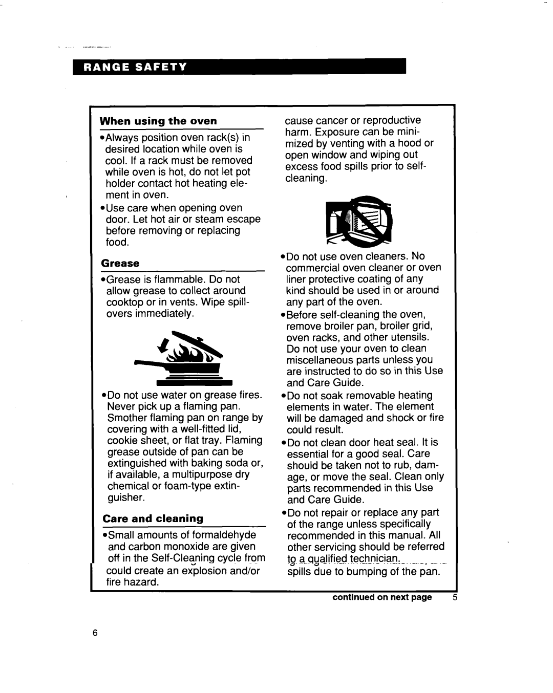 Whirlpool RF367PXD warranty Instructions 