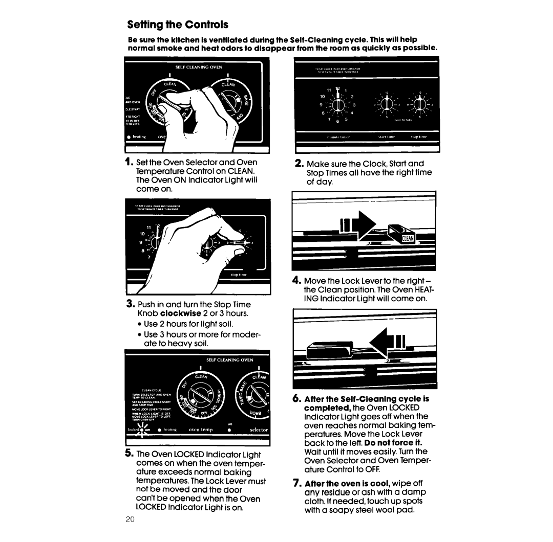 Whirlpool RF36OBXv manual Setting the Contmls 