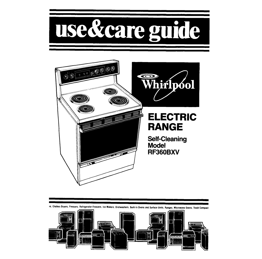Whirlpool RF36OBXv manual 