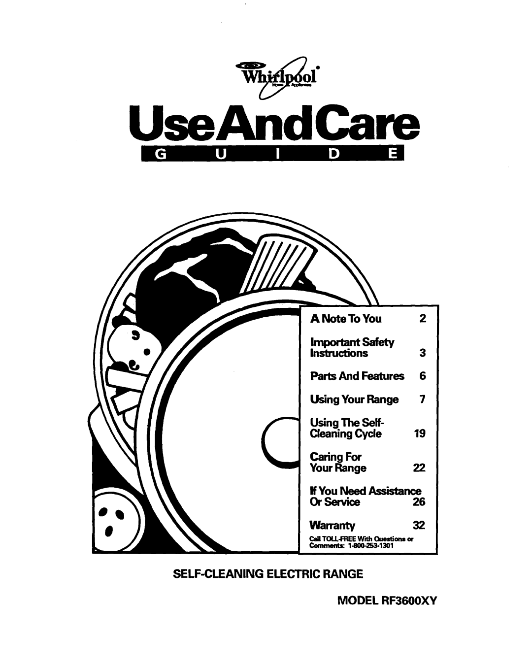 Whirlpool RF36OOXY manual UseAndCam 