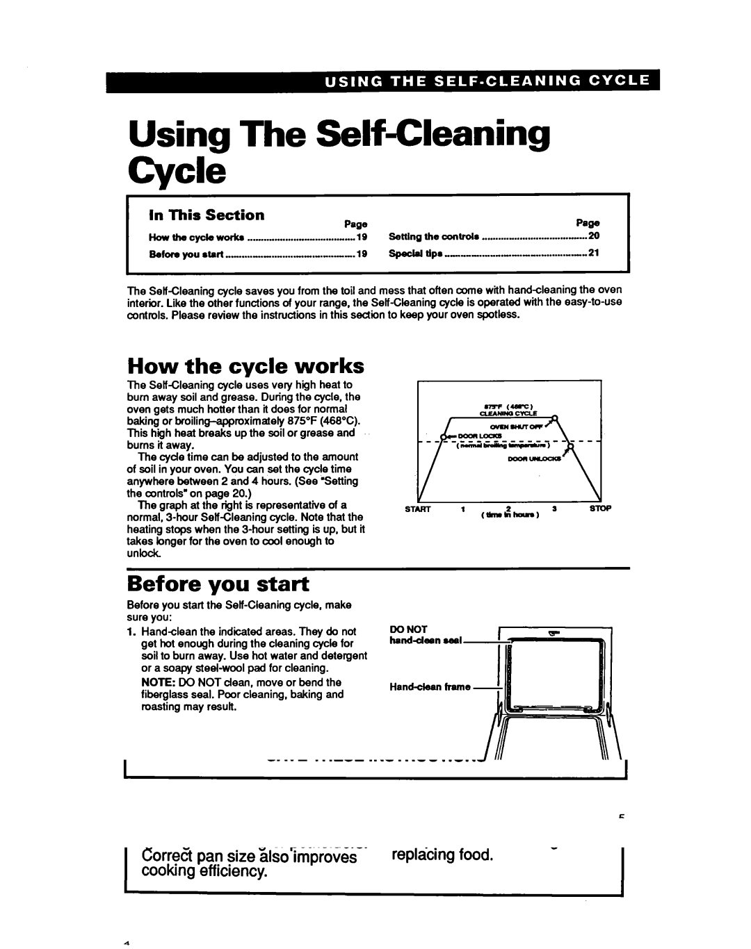 Whirlpool RF36OOXY manual Using The Self-Cleaning Cycle, How Cycle Works, Before you start, This 