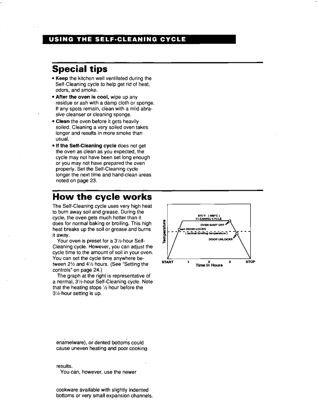 Whirlpool RF374PXD, RF364BBD manual Special tips, How the cycle works 