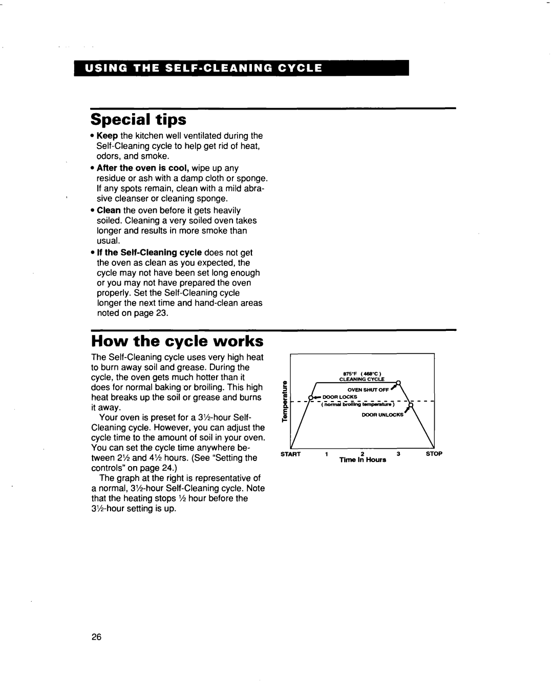 Whirlpool RF374PXD, RF364BBD manual Special tips, How the cycle works 