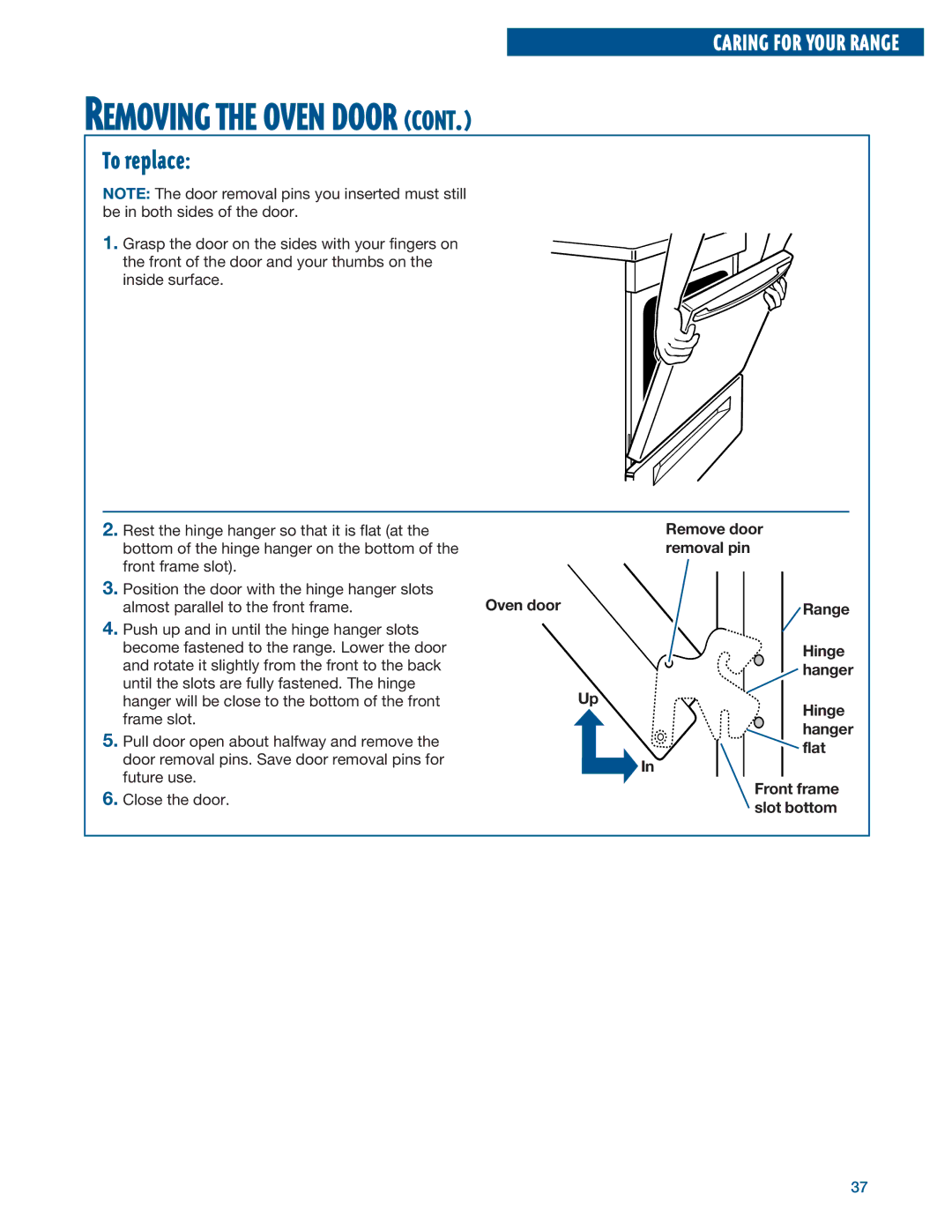 Whirlpool RF376PXE, RF375PXE manual To replace 