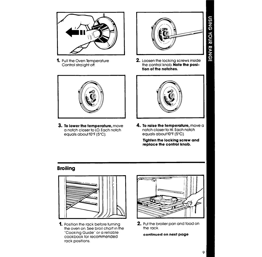 Whirlpool RF375PXP manual Broiling 