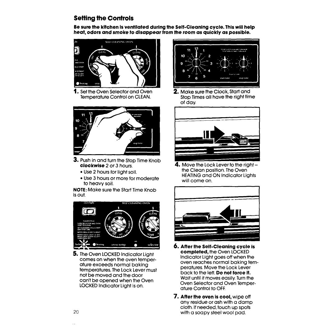 Whirlpool RF375PXW, RF365BXW manual Setting the Controls 