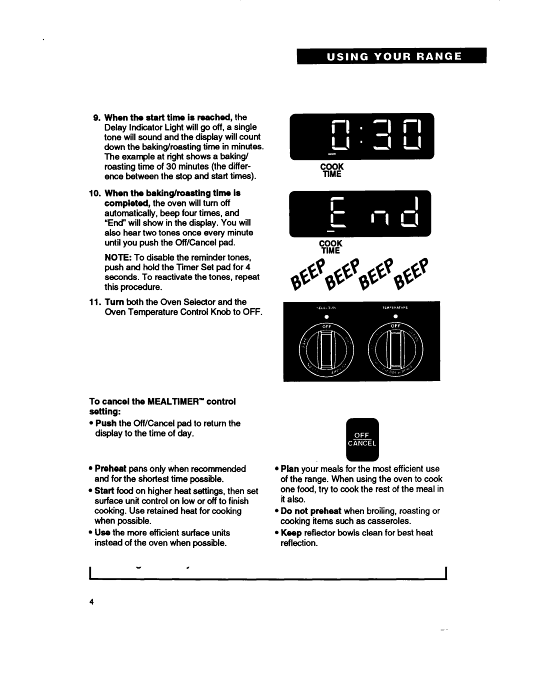 Whirlpool RF375PCY manual Method 3-Using Cook Time and Stop Time, Position the oven racks property and put food in the oven 