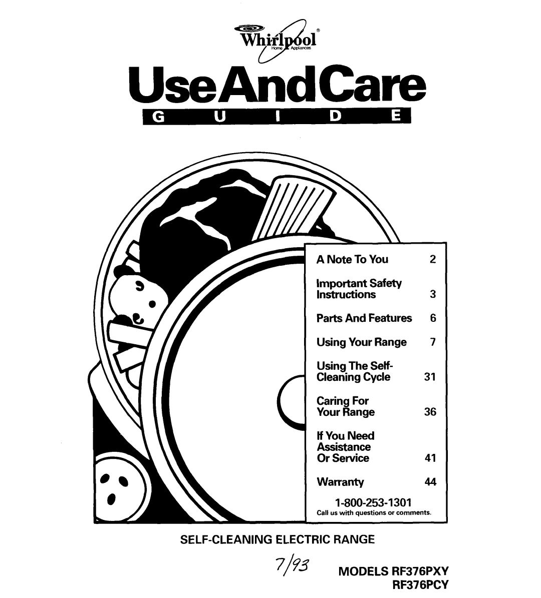 Whirlpool RF376PCY manual Instructions, Your 