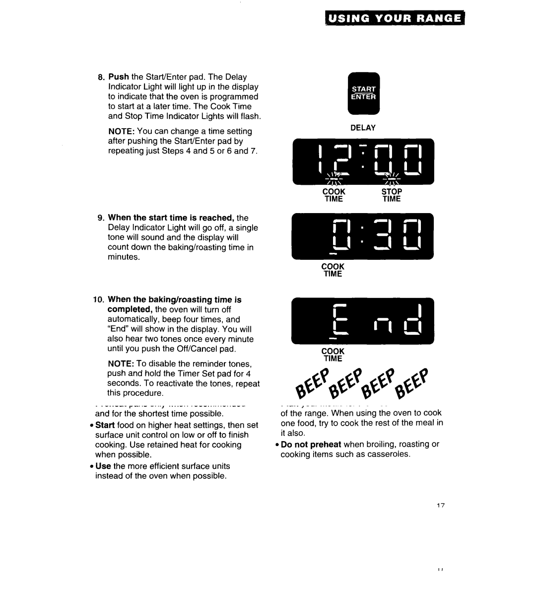 Whirlpool RF376PCY manual Delay 