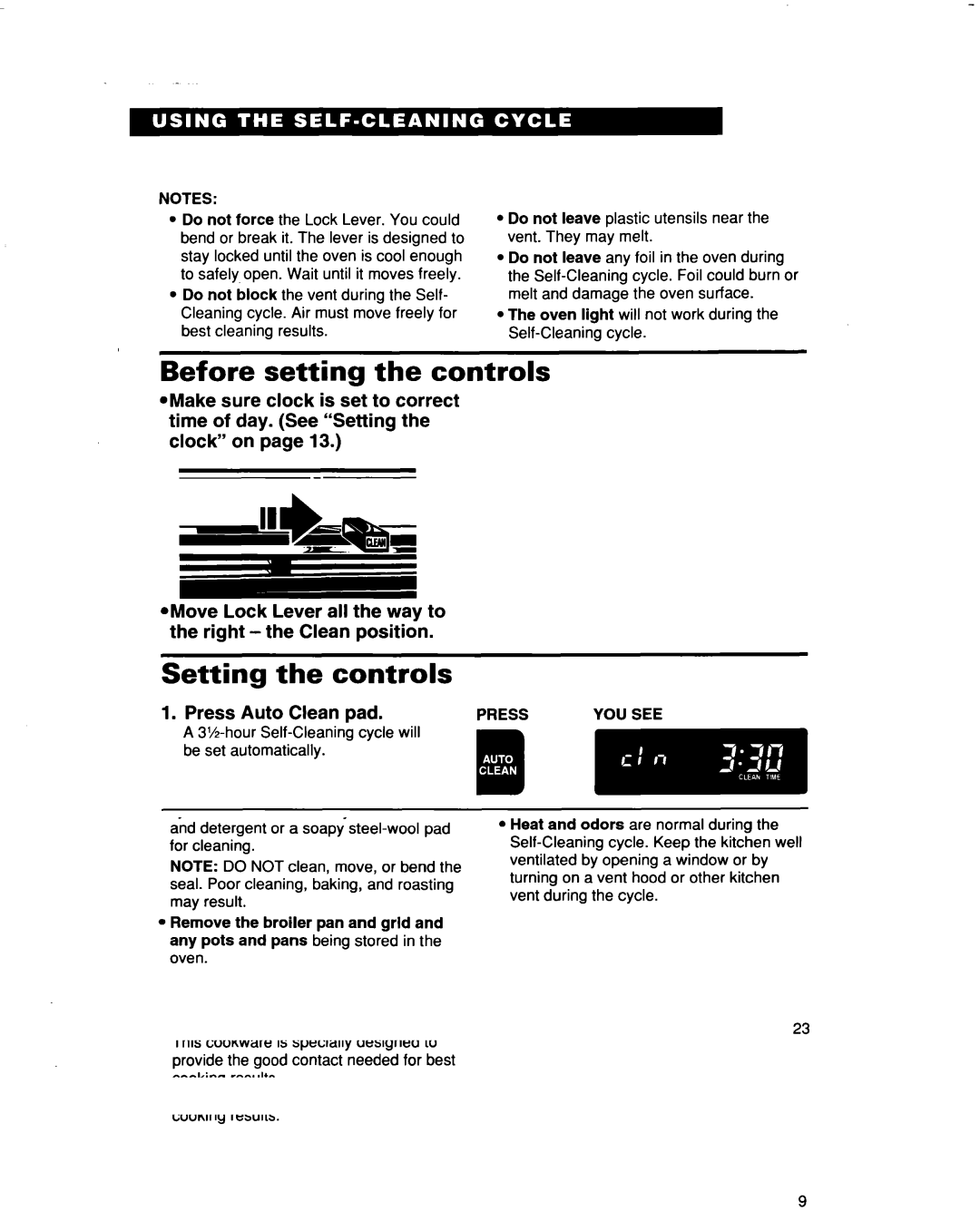 Whirlpool RF376PXD warranty Before setting the controls, Time Optional 