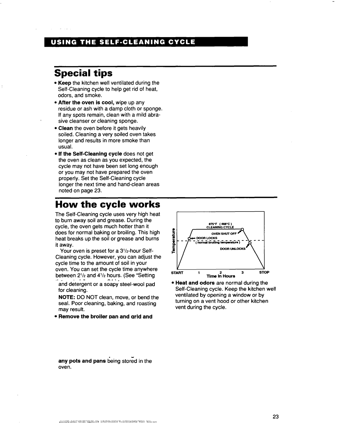 Whirlpool RF376PXD warranty Special tips, How Cycle Works 