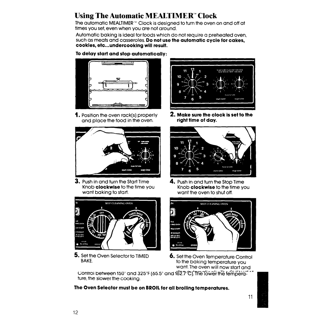 Whirlpool RF377PXX manual Using The Automatic MEALTIMER’ Clock 