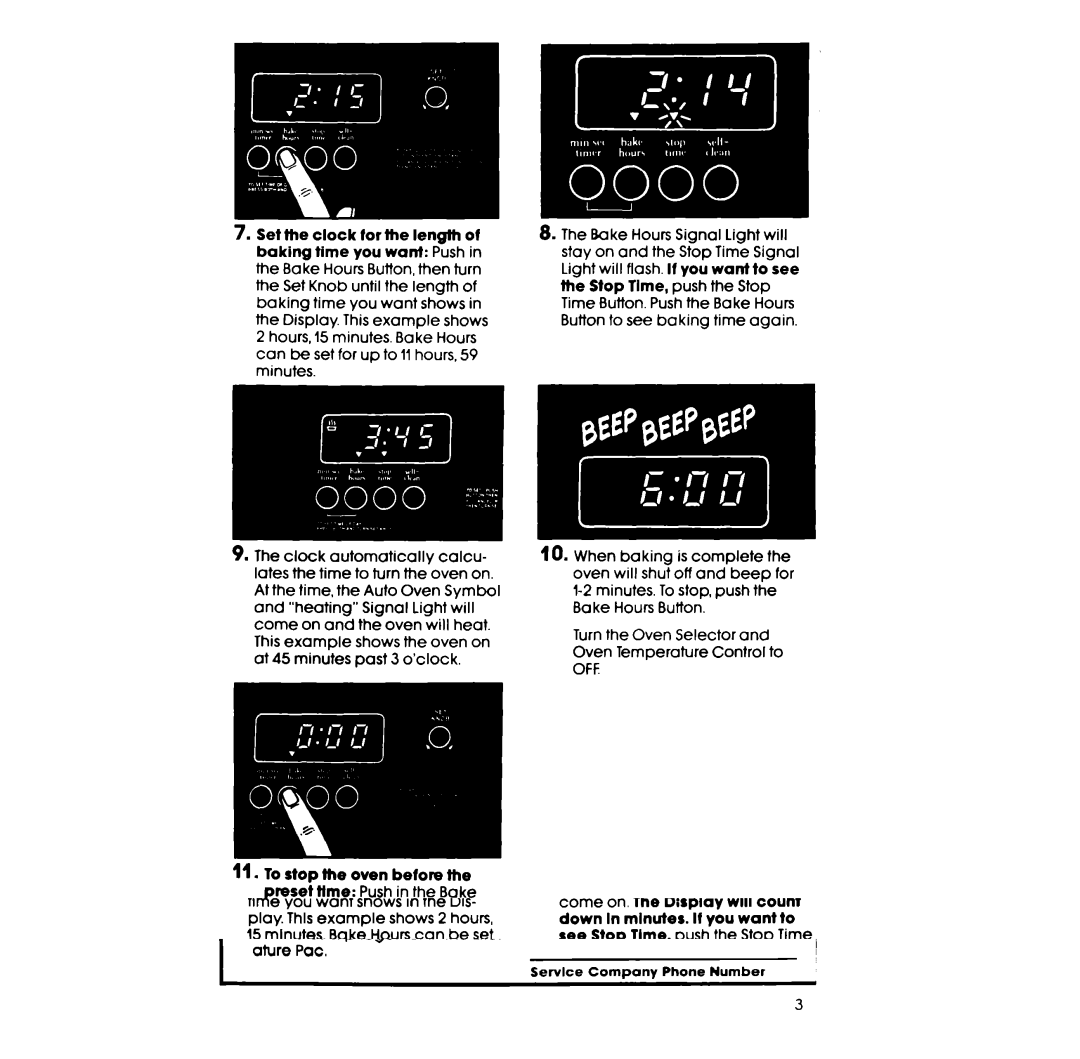 Whirlpool RF385PCV manual Off 