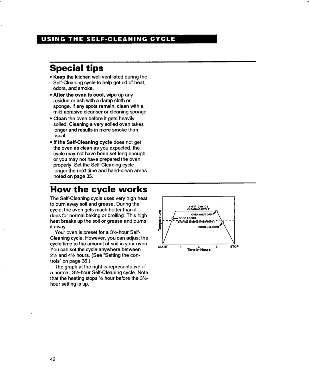 Whirlpool RF385PXD warranty Special tips, How the cycle works 