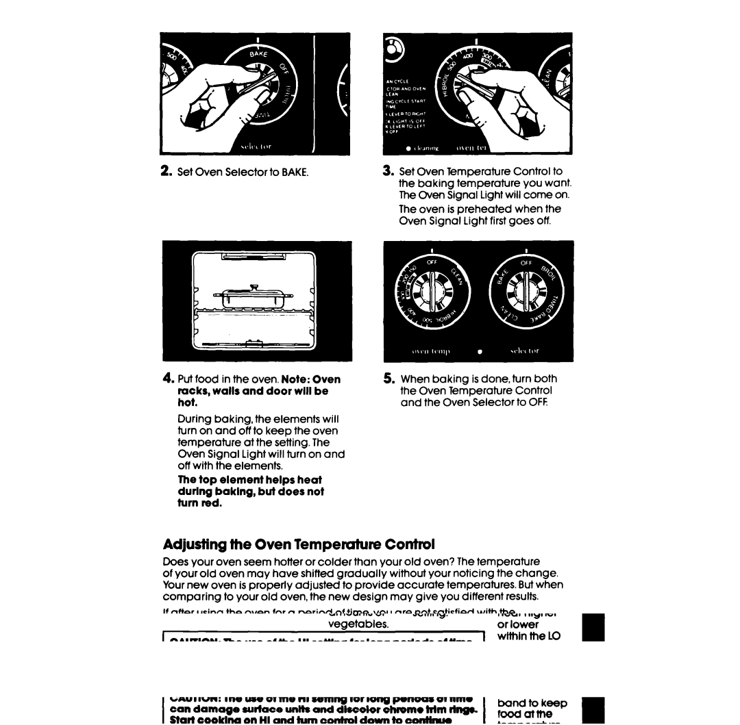 Whirlpool RF385PXP manual Adjusting the Oven Tempemtum Control 