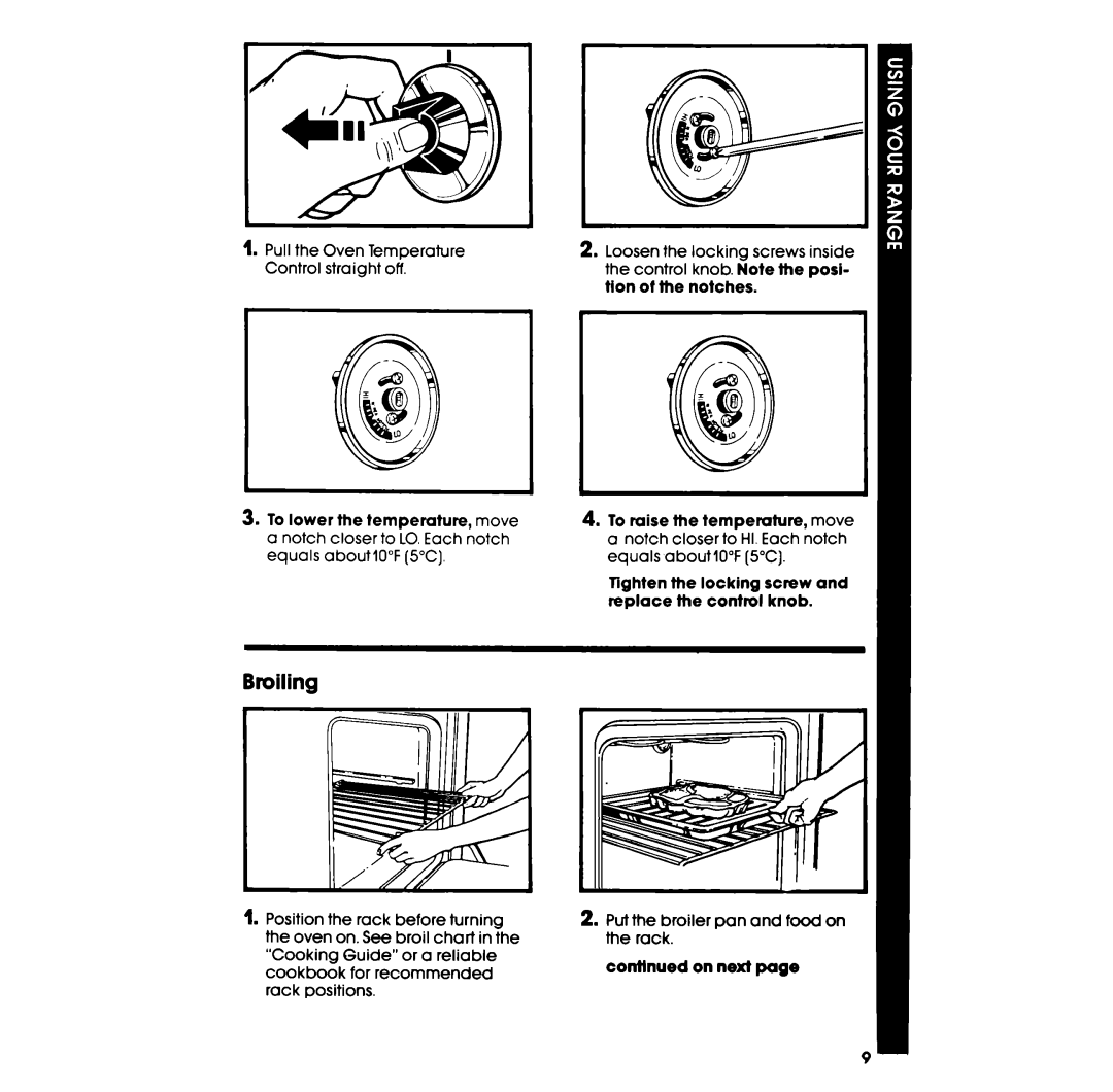 Whirlpool RF385PXP manual Broiling 