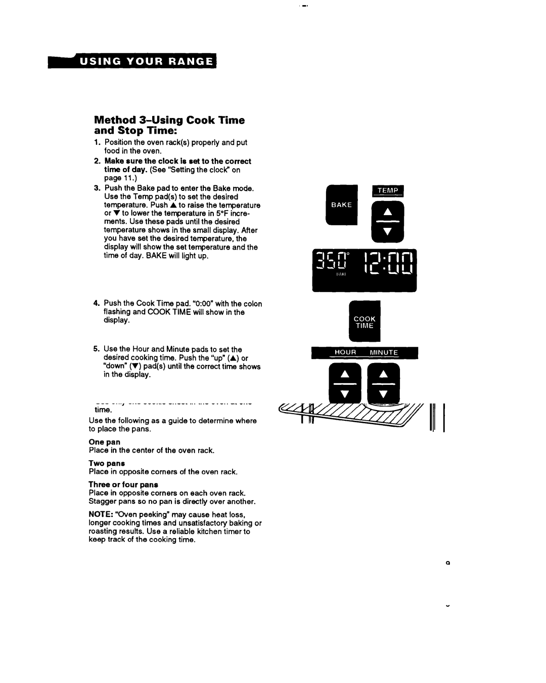 Whirlpool RF385PXY manual Method 3-Using Cook Time and Stop Time 