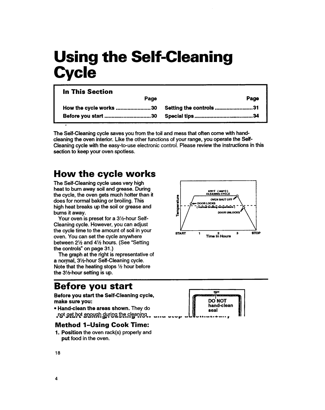 Whirlpool RF385PXY5 warranty Using the Self-Cleaning Cycle, How the cycle works, Before you start 