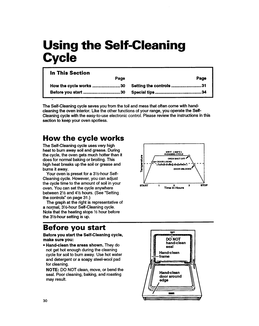 Whirlpool RF385PXY5 warranty Using the Self-CleaningCycle, How the cycle works, Before you start 