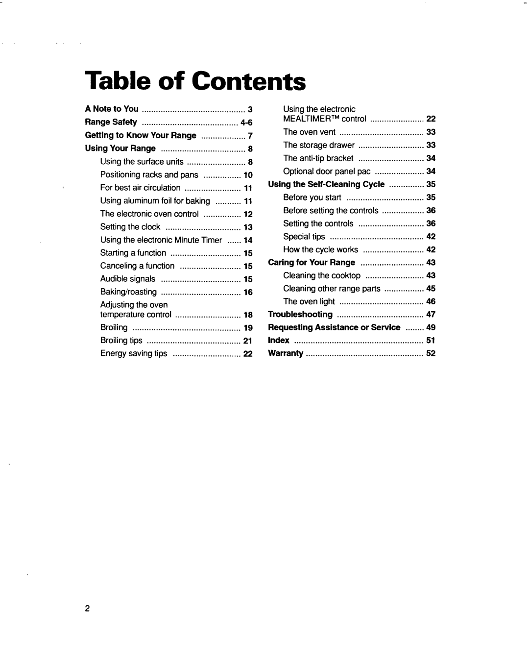 Whirlpool RF386PXD warranty Contents 