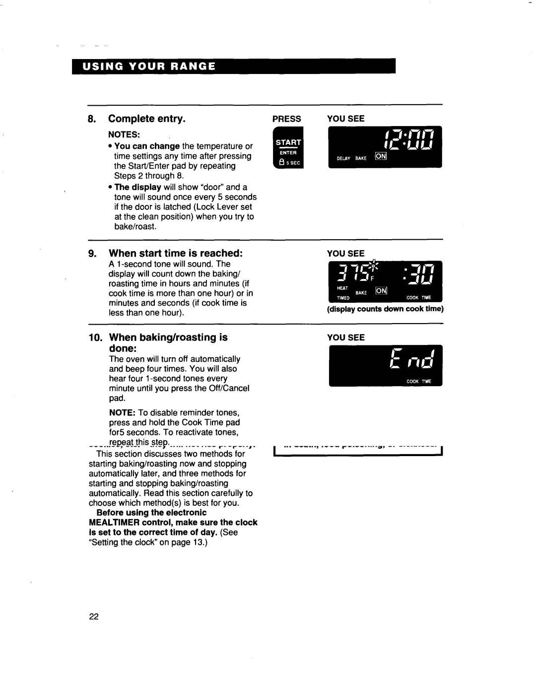 Whirlpool RF386PXD warranty Complete entry 