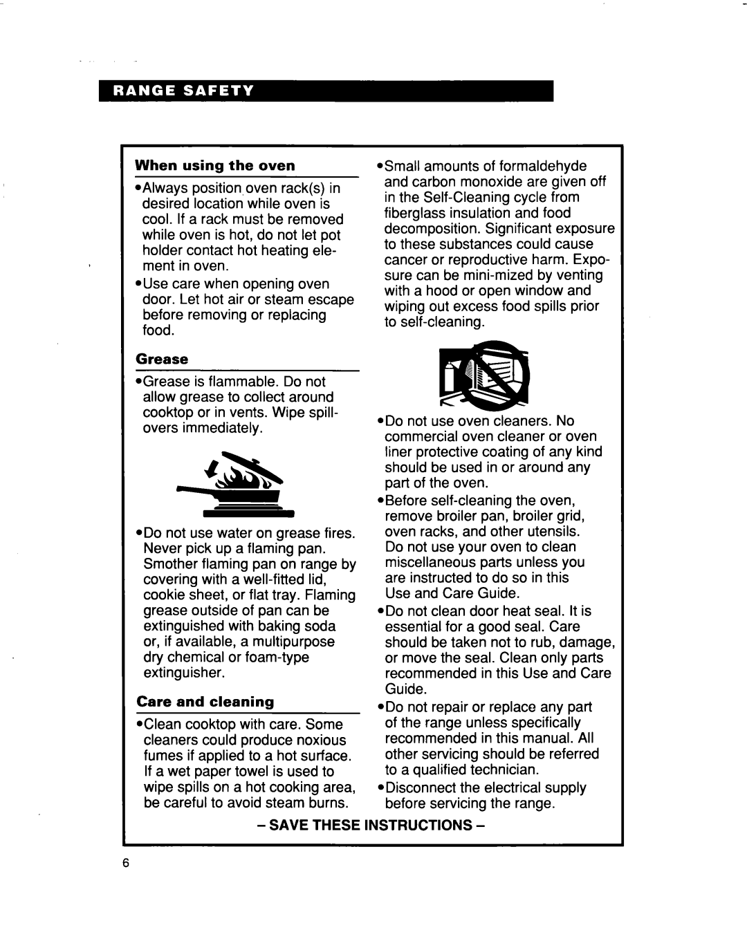 Whirlpool RF386PXD warranty Instructions 