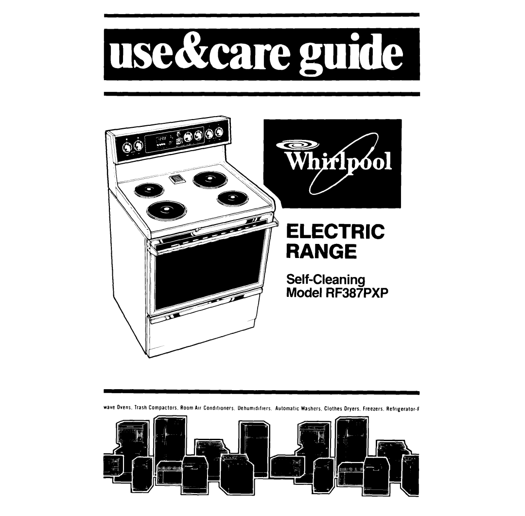 Whirlpool RF3870PXP manual 