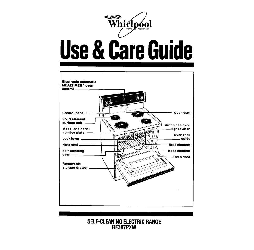 Whirlpool RF387PXW manual Use&CareGuide 