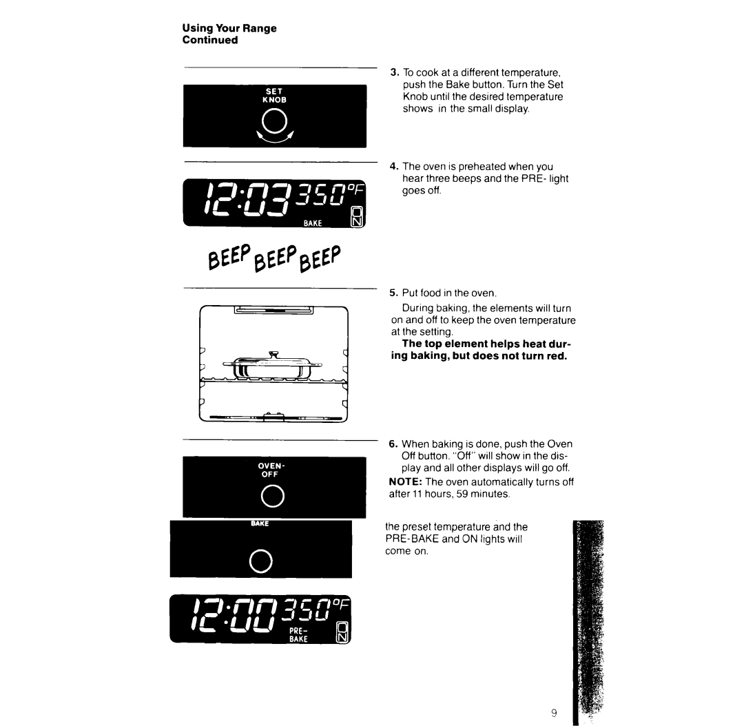 Whirlpool RF387PXW manual Using Your Range 