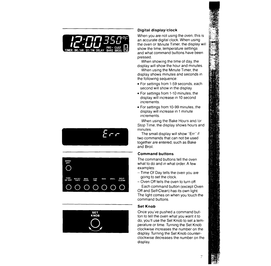 Whirlpool RF387PXW manual Following sequence 